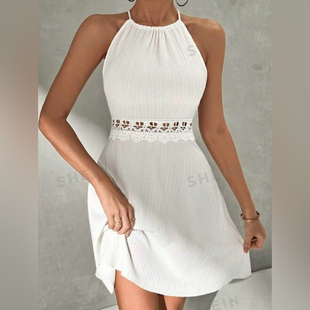 White elegant summer dress